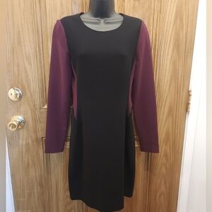 Diane Von Furstenberg Black and Red Sheath Dress